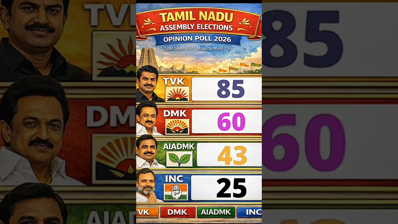 Tamilnadu assembly election new opinion poll 2026 #tamilnadupolitics #assembly #news #tvk #dmk #bjp