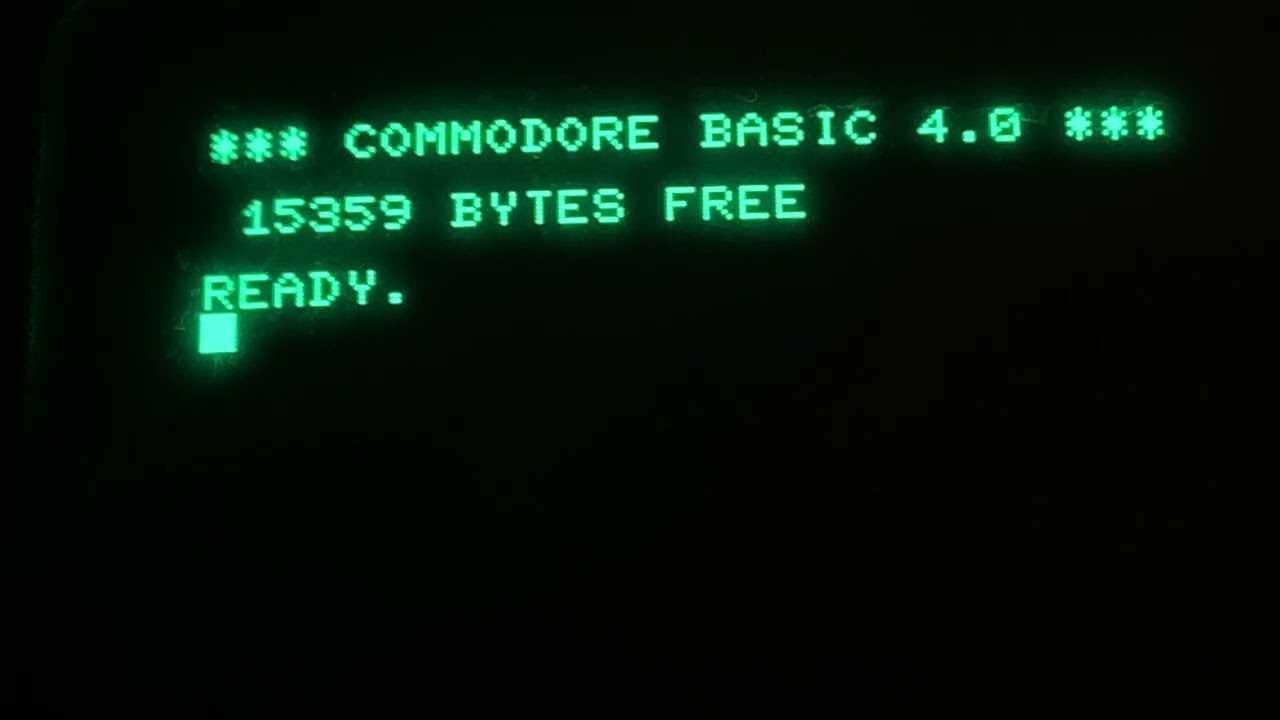 Commodore PET 2001 4016 8-Bit Computer Moved To Pool Table Tested 16k Green Screen - Episode 3167