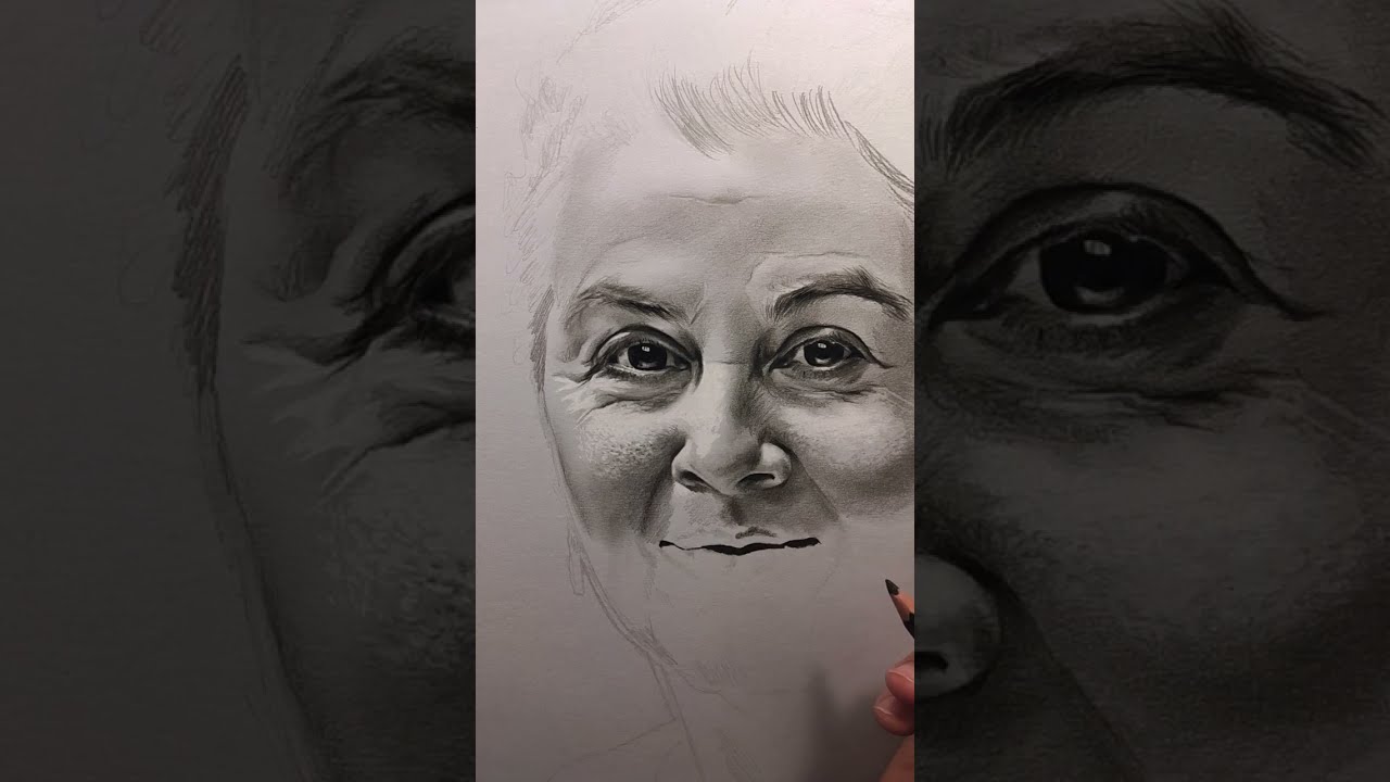 ASMR Dibujo realista a lápiz, sonidos de dibujo, técnicas de textura. Sara Falcó