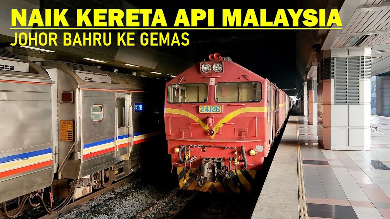 [FULL ≫3 HOURS] Malaysia Train KTM JB Sentral to Gemas❗ #walkingaround naik Kereta Api di Malaysia