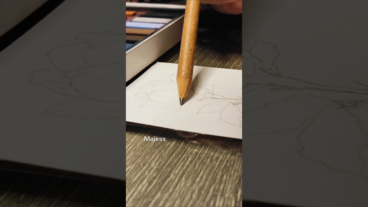 Drawing Magnolia Flower｜Soft Pastel & Colored Pencil Tutorial