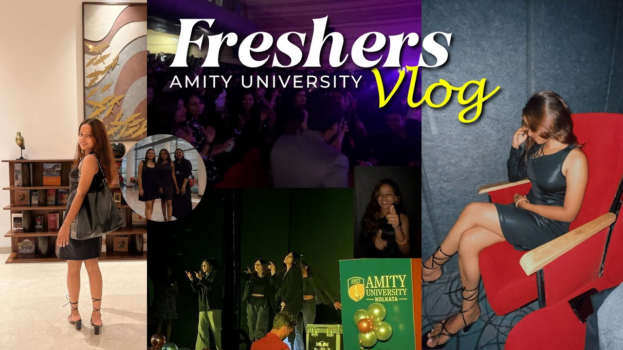 FRESHERS 2024 AT AMITY UNIVERSITY KOLKATA | MBA/BBA | Hangout With Friends | GRWM | #vlog | MG374