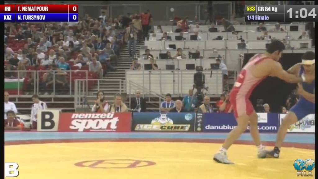 Taleb Nematpour (IRI) vs N. Tursynov (KAZ) 84kg 1/4 Final - 2013 World Wrestling Championships