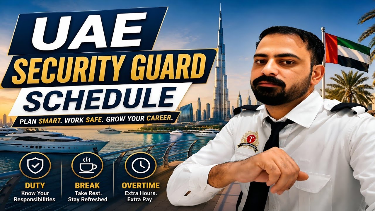 UAE Security Guard Duty Schedule, Break Time & Salary 2026 | Complete Guide