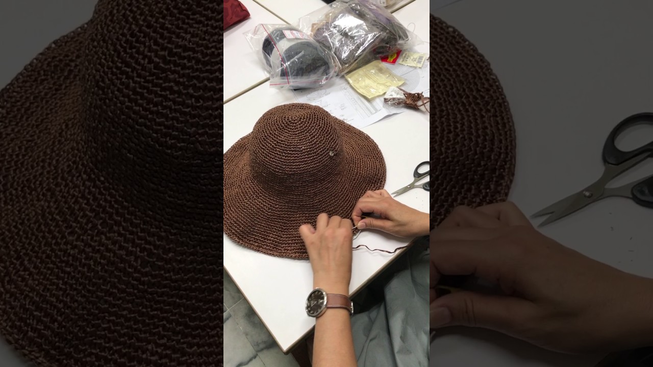 手鈎夏季遮陽帽帽沿定型缐的加法2-2