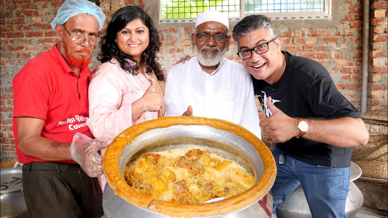 বিয়ে বাড়ীর কাচ্চি বিরিয়ানি রান্না - BENGALI TRADITIONAL WEDDING KACCHI BIRIYANI COOKING PROCESS
