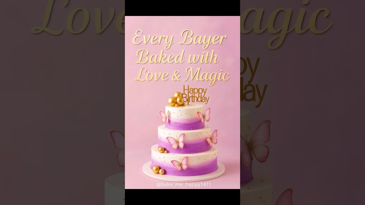 💜 Purple & White Elegant Cake | Trending Birthday Cake Design 2025#bakemehappy1411#viral#fypシ
