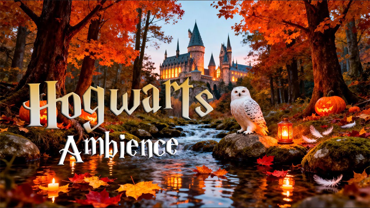 Autumn Creek by Hogwarts 🎃 Cozy Ambience & Enchanting Music