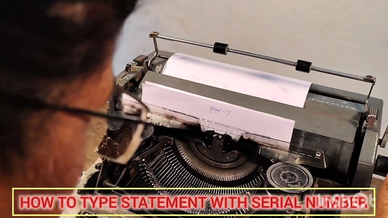 HOW TO TYPE STATEMENT WITH SERIAL NUMBER AND TOTAL