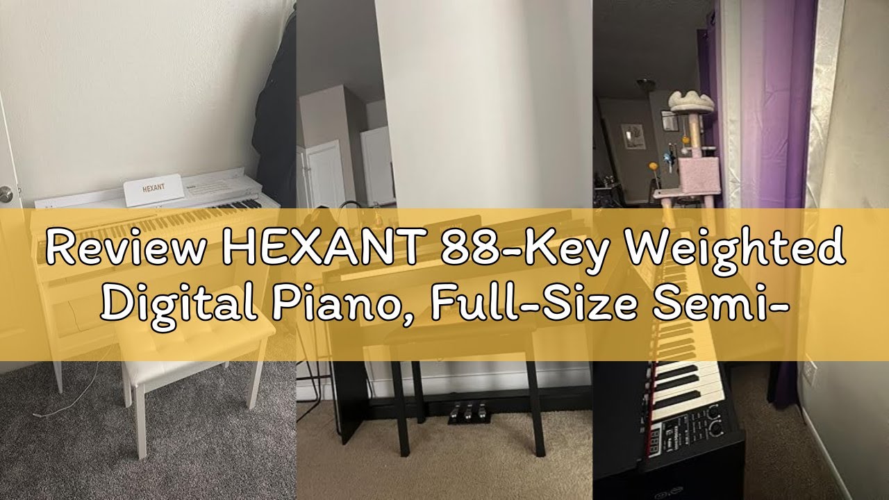Review HEXANT 88-Key Weighted Digital Piano, Full-Size Semi-Weighted Upright Flip Electric Keyboard