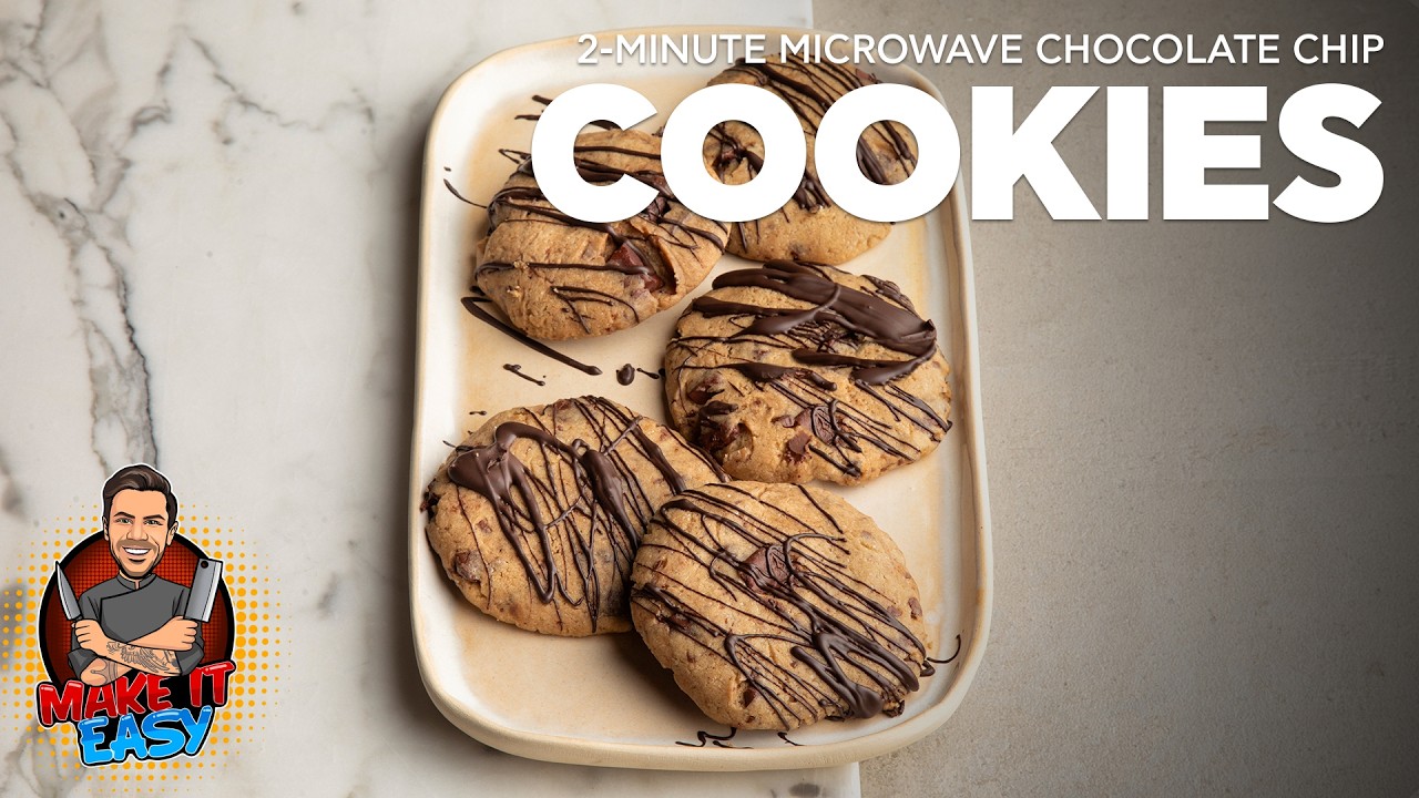 2-Minute Microwave Chocolate Chip Cookies | Make It Easy | Akis Petretzikis