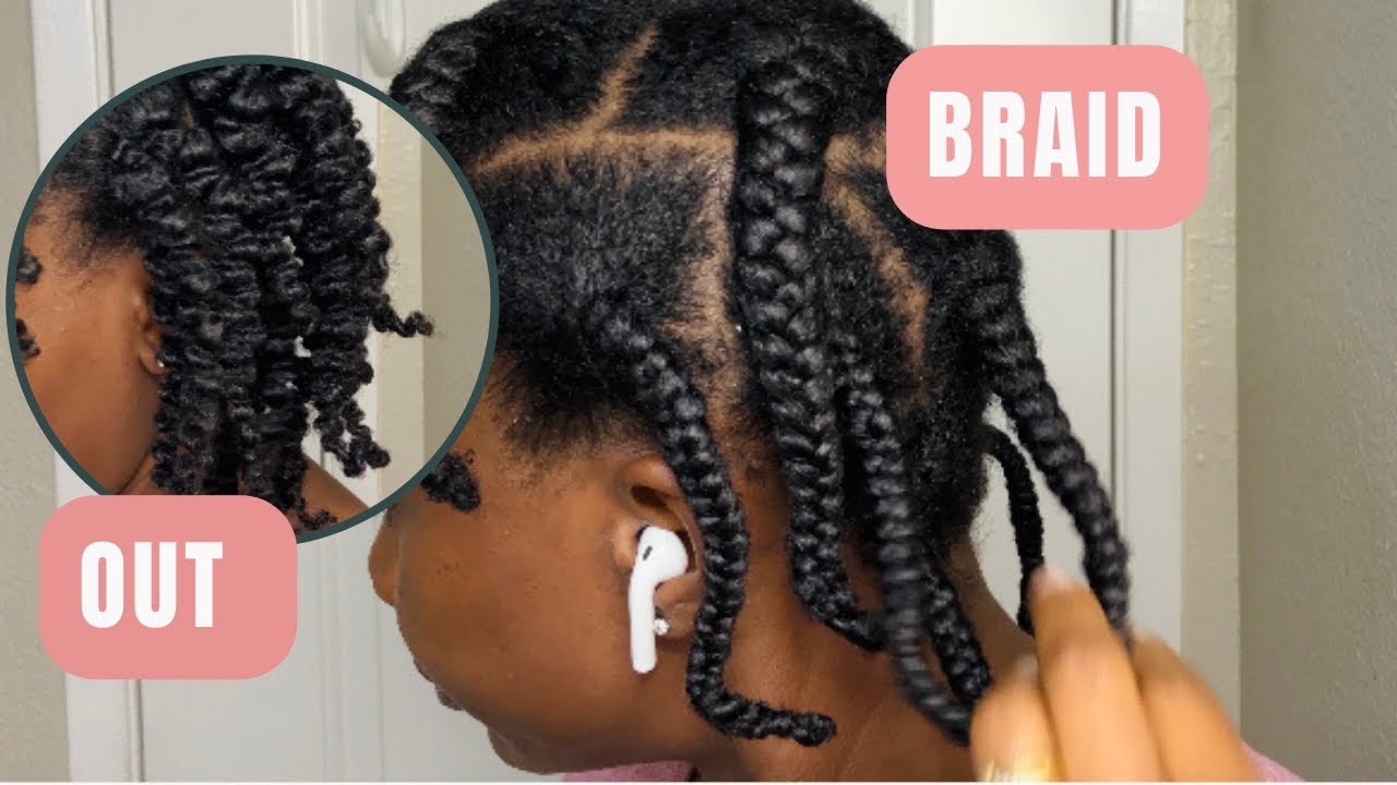 My natural hair BRAID-OUT and how it did for the days it lasted