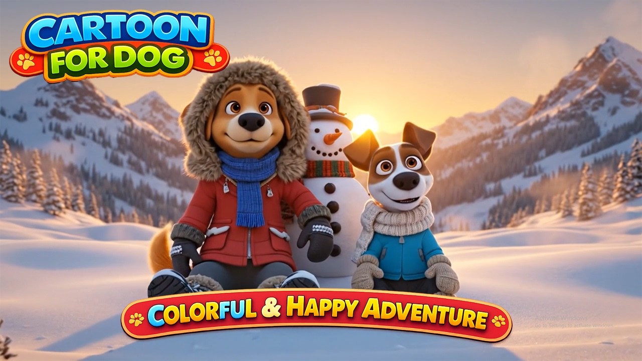 Мультфильмы для собак, созданные для успокоения тревожных питомцев 🐶☃️