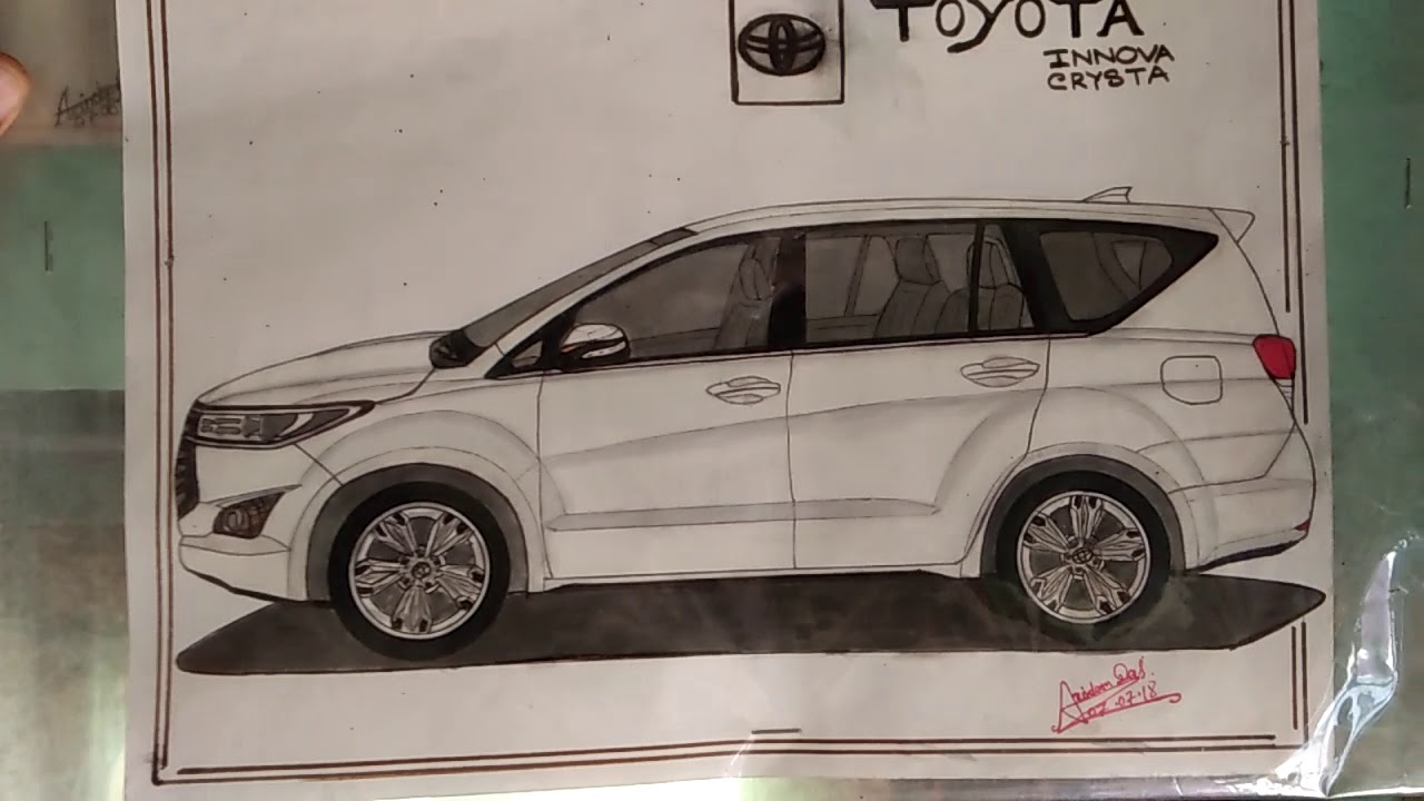 Toyota innova crysta from my drawing.     ((🙏👇PLEASE  SUBSCRIBE 👇🔔🙏))