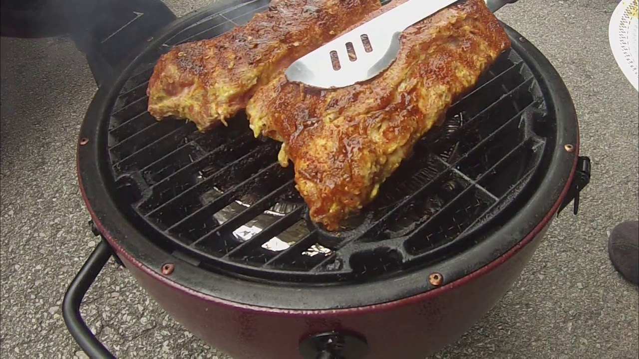 Char-Griller Akorn jr. Tender Smoked Back Ribs....round 2!