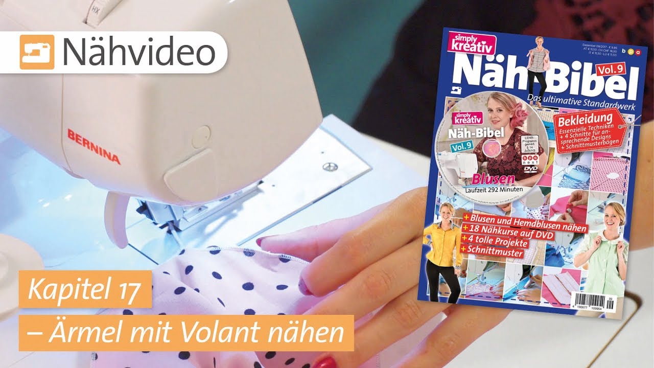 Nähvideo: Ärmel mit Volant nähen – Kapitel 17 (Näh-Bibel Vol. 9)