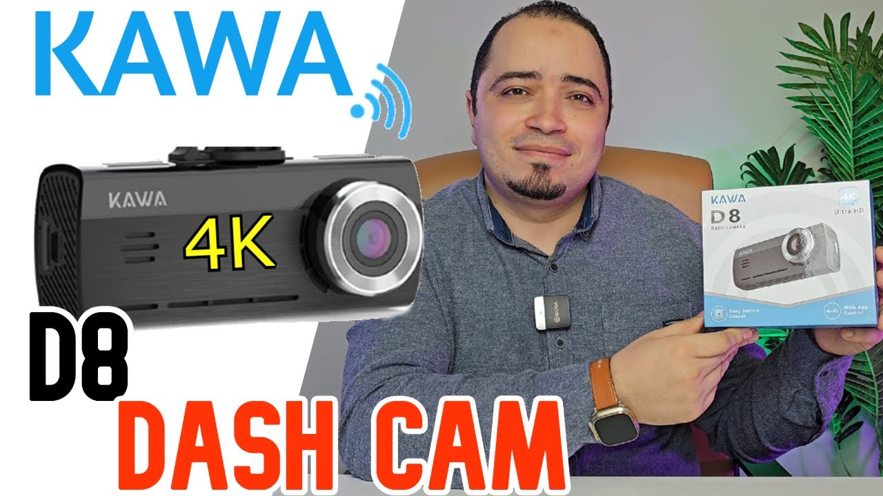 KAWA D8 4K DASHCAM Voice Commands, GPS, and Wi-Fi داش كام بمواصفات ممتازة