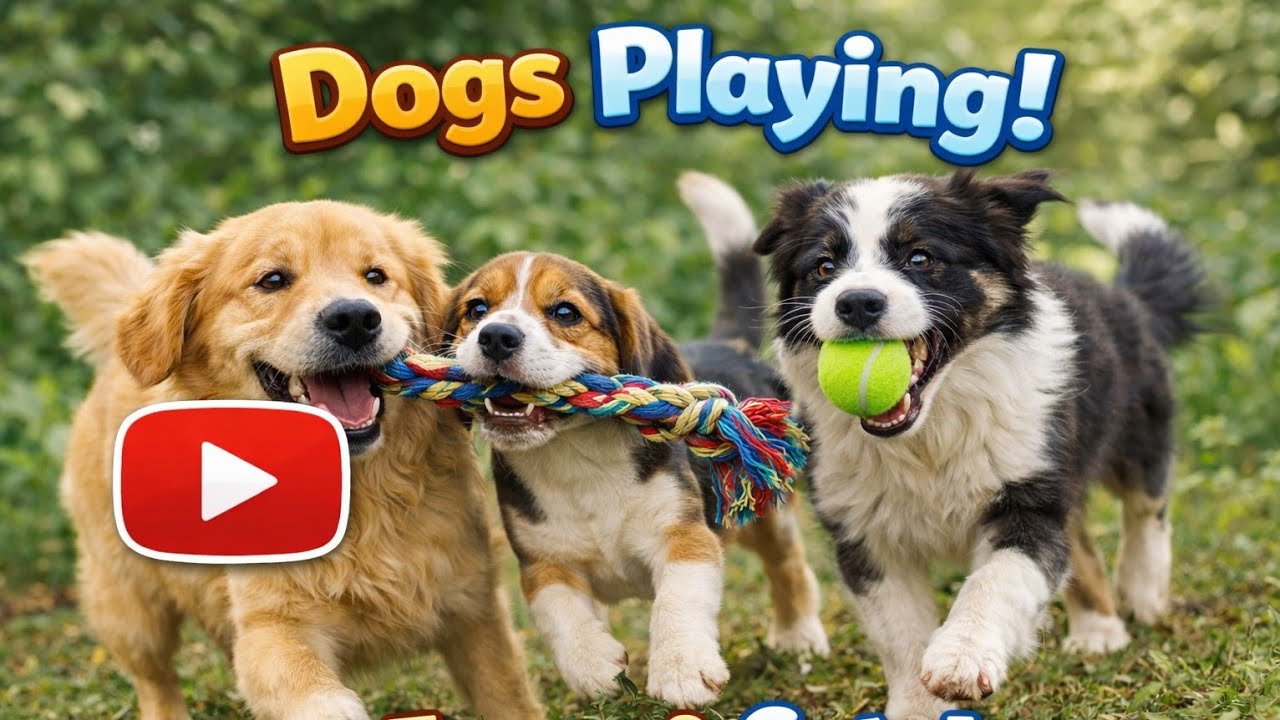 Dogs playing video #dog #doglover 