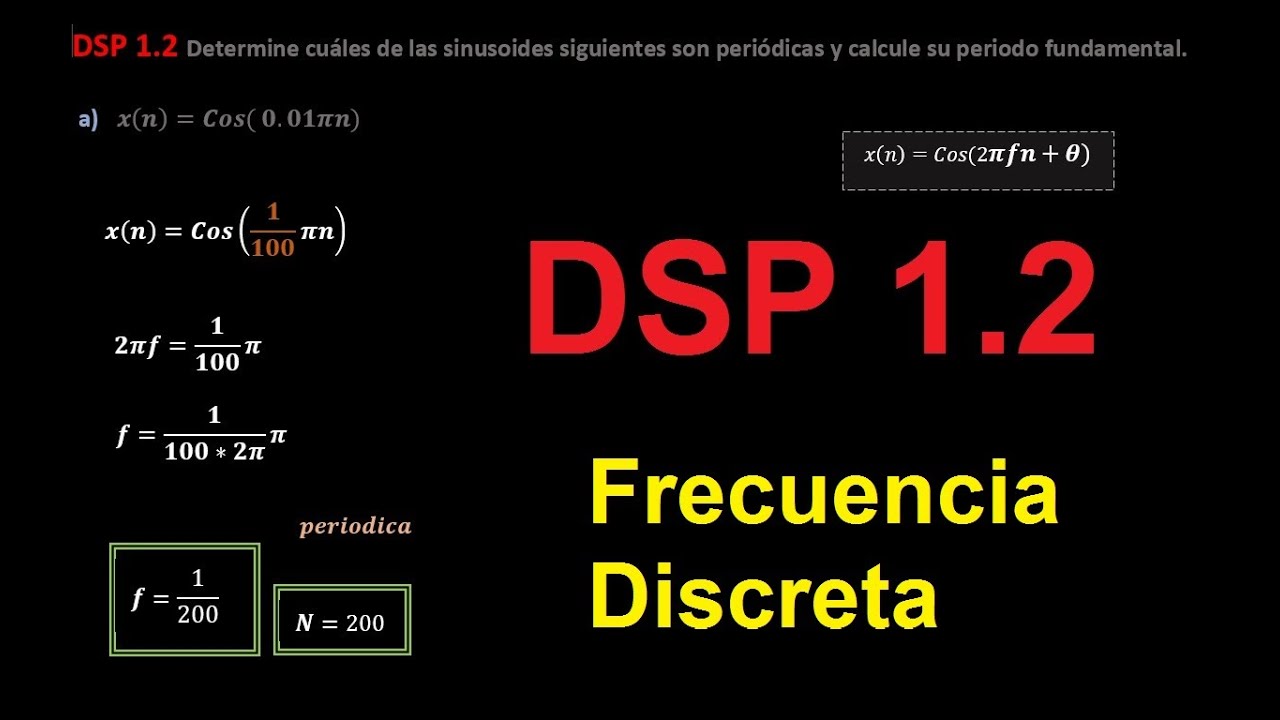 DSP 1.2 Determine cuáles de las sinusoides siguientes son periódicas y calcule periodo fundamental.