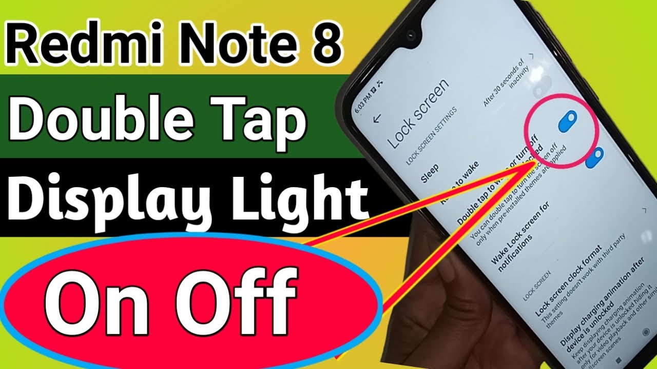 Redmi Note 8: двойной тап, включение и выключение подсветки дисплея
