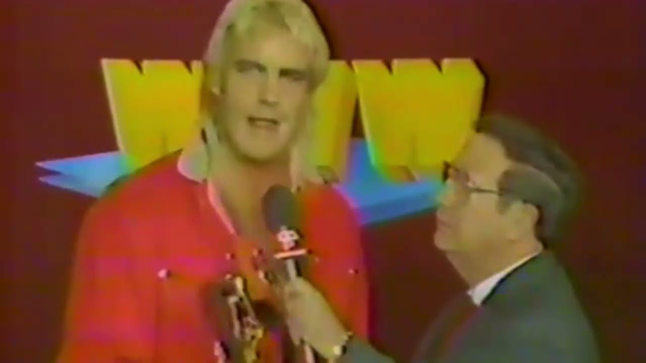Lex Luger Attacks Barry Windham. NWA 1987