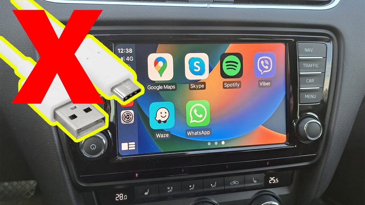CARPLAY/ANDROID AUTO FARA CABLU PE NAVIGATIA DE FABRICA (OEM)