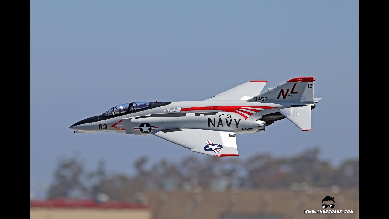 The RC Geek's E-Flite F-4 Phantom II Flight at MRCF