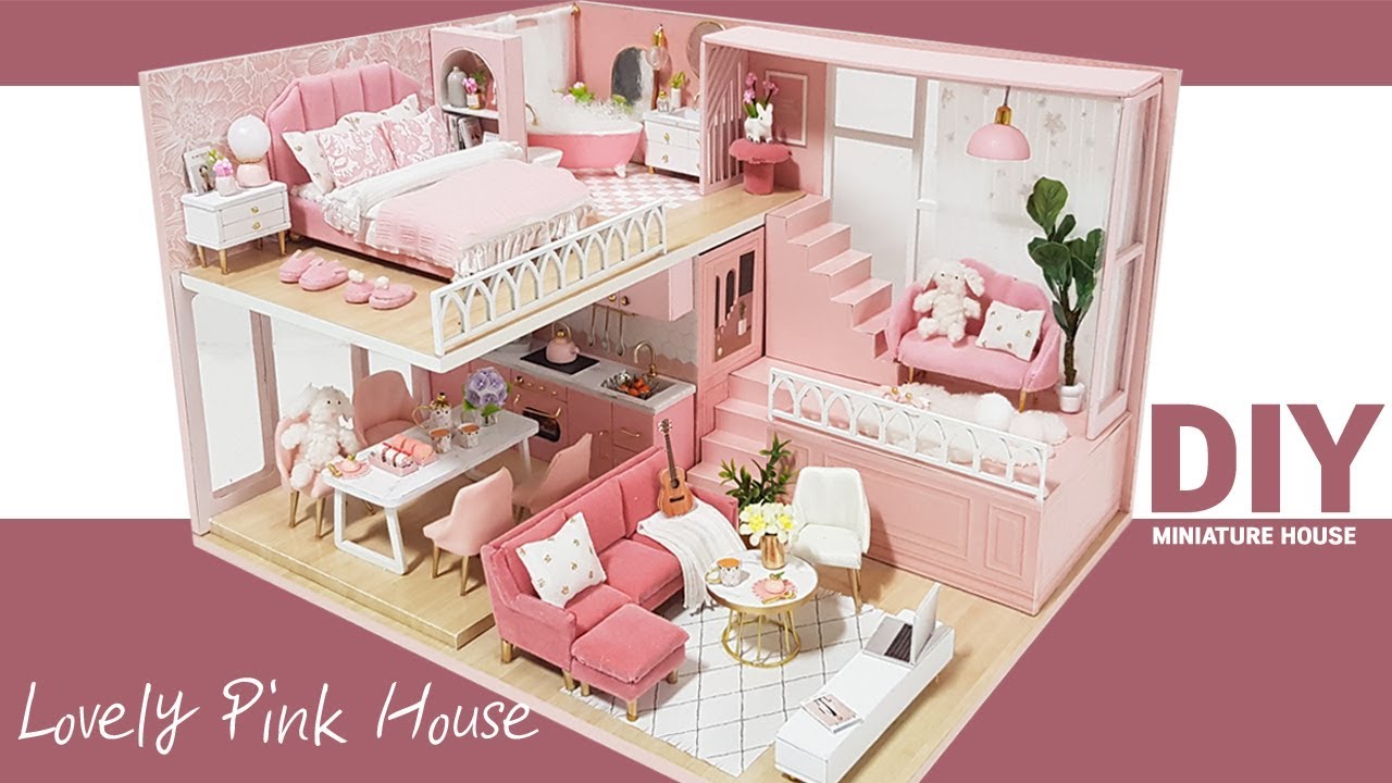 DIY Miniature Dollhouse KitㅣLovely Pink Houseㅣ러블리핑크하우스ㅣ미니어처하우스ㅣ박소소(soso miniature)