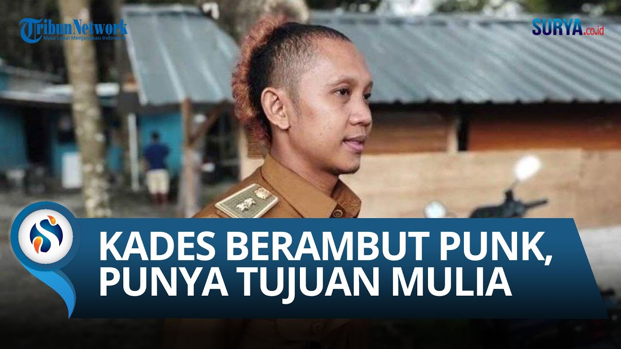 Sosok Siswandi Kades Nyentrik Style Rambut Punk dengan Warna Nyala, Punya Tujuan Mulia Untuk Desanya