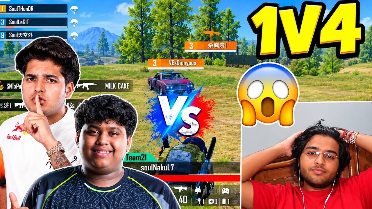 Saumay 1v4 😱 Godl Vs TAG Vs Soul 4v4 Scrims 🔥 