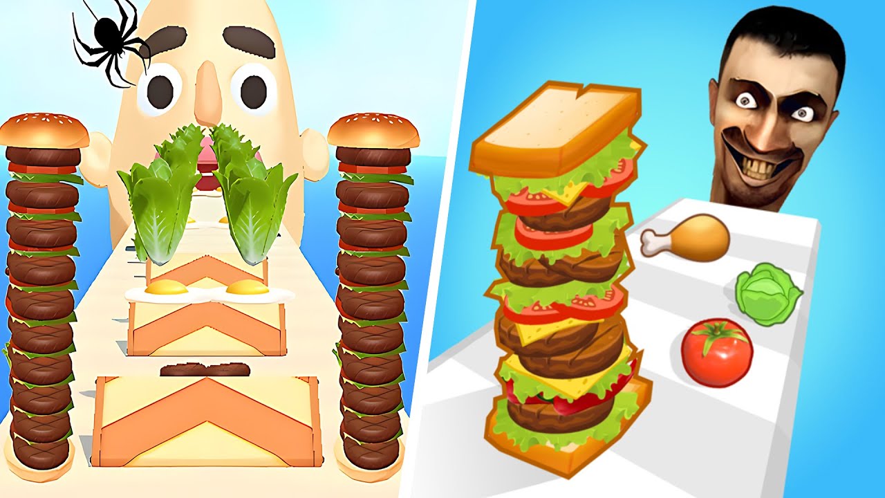 Sandwich Runner 🆚 Sandwich Run🌻🧿🌺🌈Max Levels Walkthrough Android IOS Update Gameplay 900019