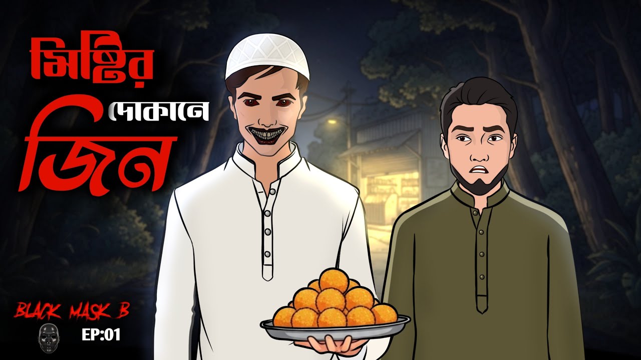 মিষ্টির দোকানে জিন।Mishtir Dokane Jin .Bangla Horror Channel.Bangla horror kahani Black Mask B EP:01