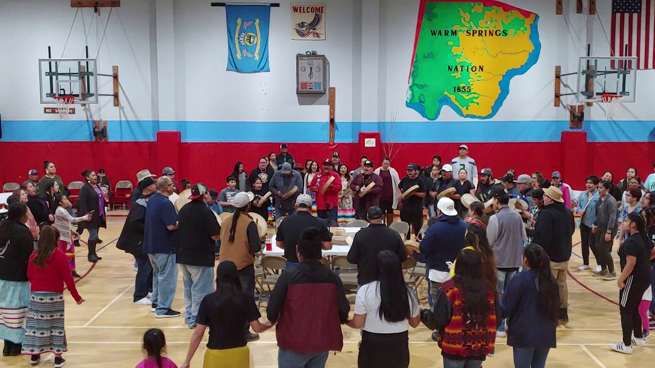 Healing our spirits and land Round Dance in Warm Springs Oregon March 2019