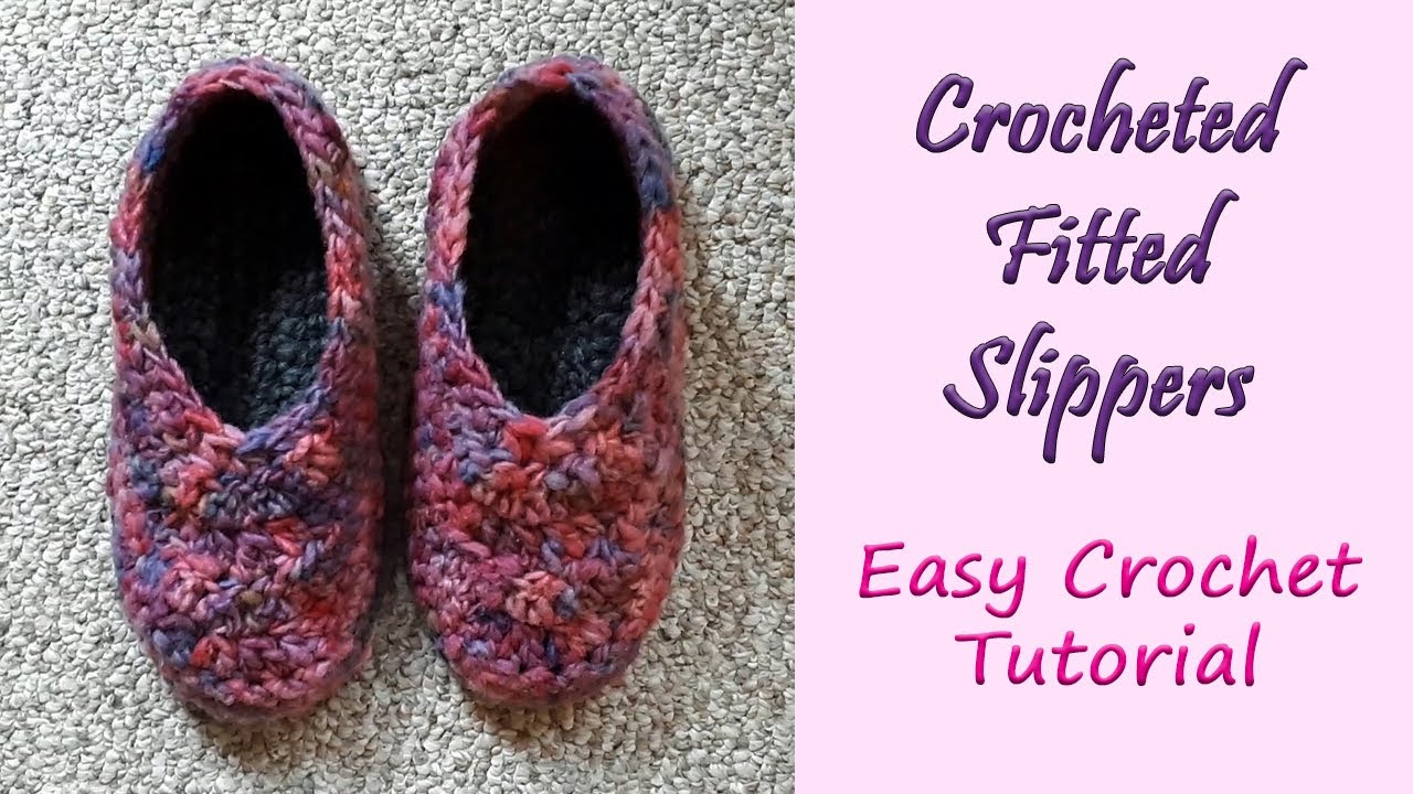 Crocheted Fitted Slippers (double sole)