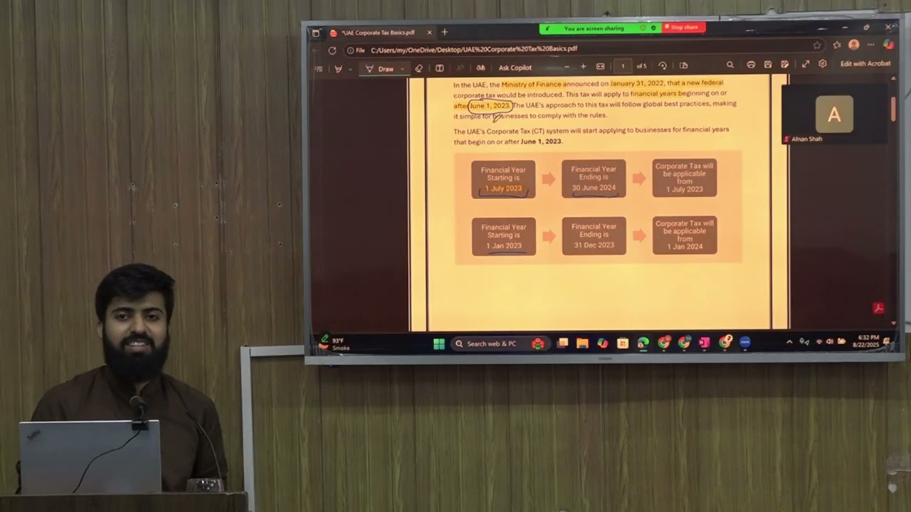 UAE Taxation (VAT & Corporation Tax) | Demo Lecture | WebPro School | For Enrollment 0326-4789330