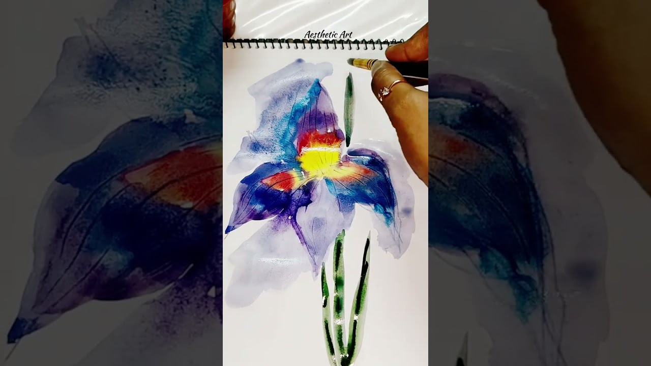 Loose watercolor flower painting ideas for beginners step by step 💫✨🌸||Aesthetic Art 