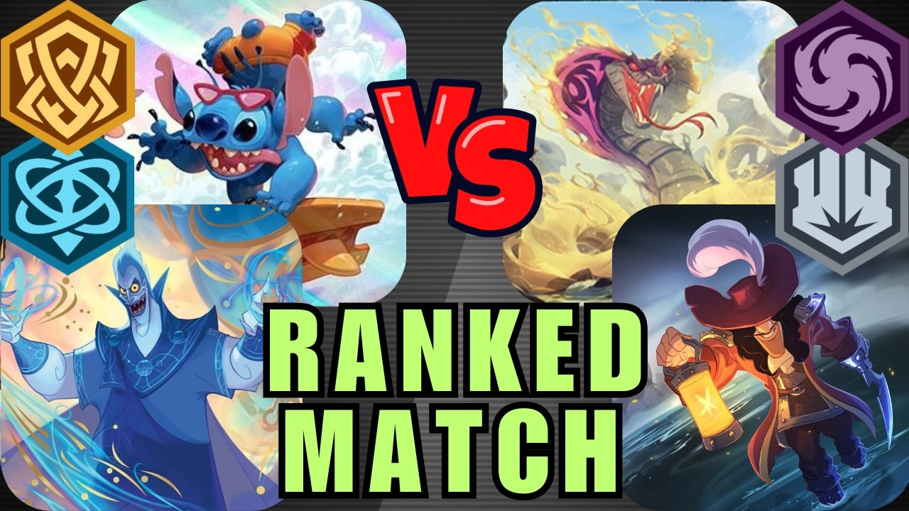 Amber Sapphire vs. Amethyst Steel | Ranked Lorcana Match Review #2