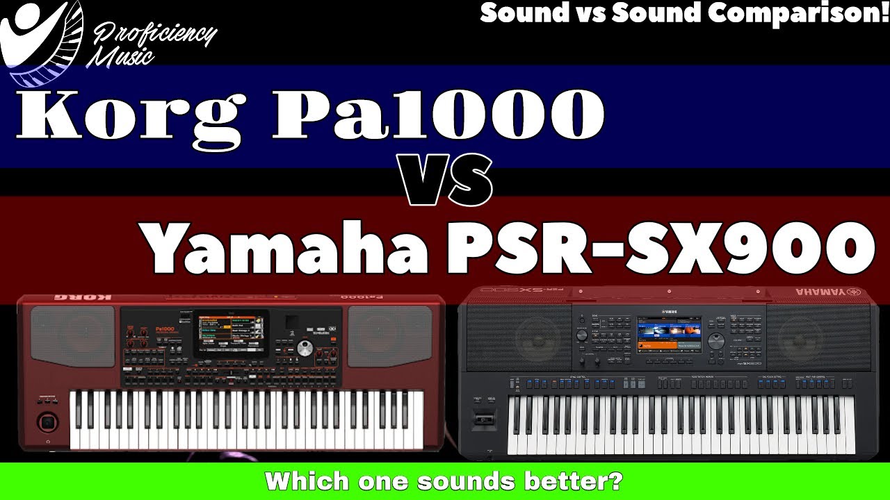 Korg Pa1000 vs Yamaha PSR-SX900: $2K Sound vs Sound Comparison! Which one sounds better?
