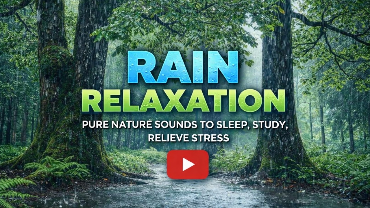 Gentle Rain in Nature 🌧️ | Pure Natural Rain Sounds for Sleep, Relaxation & Focus (No Music)