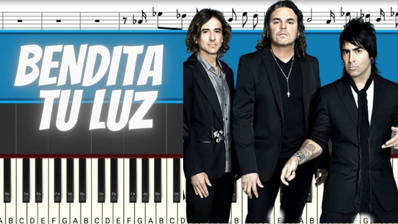 Maná - Bendita Tu Luz | Piano Tutorial | Midi