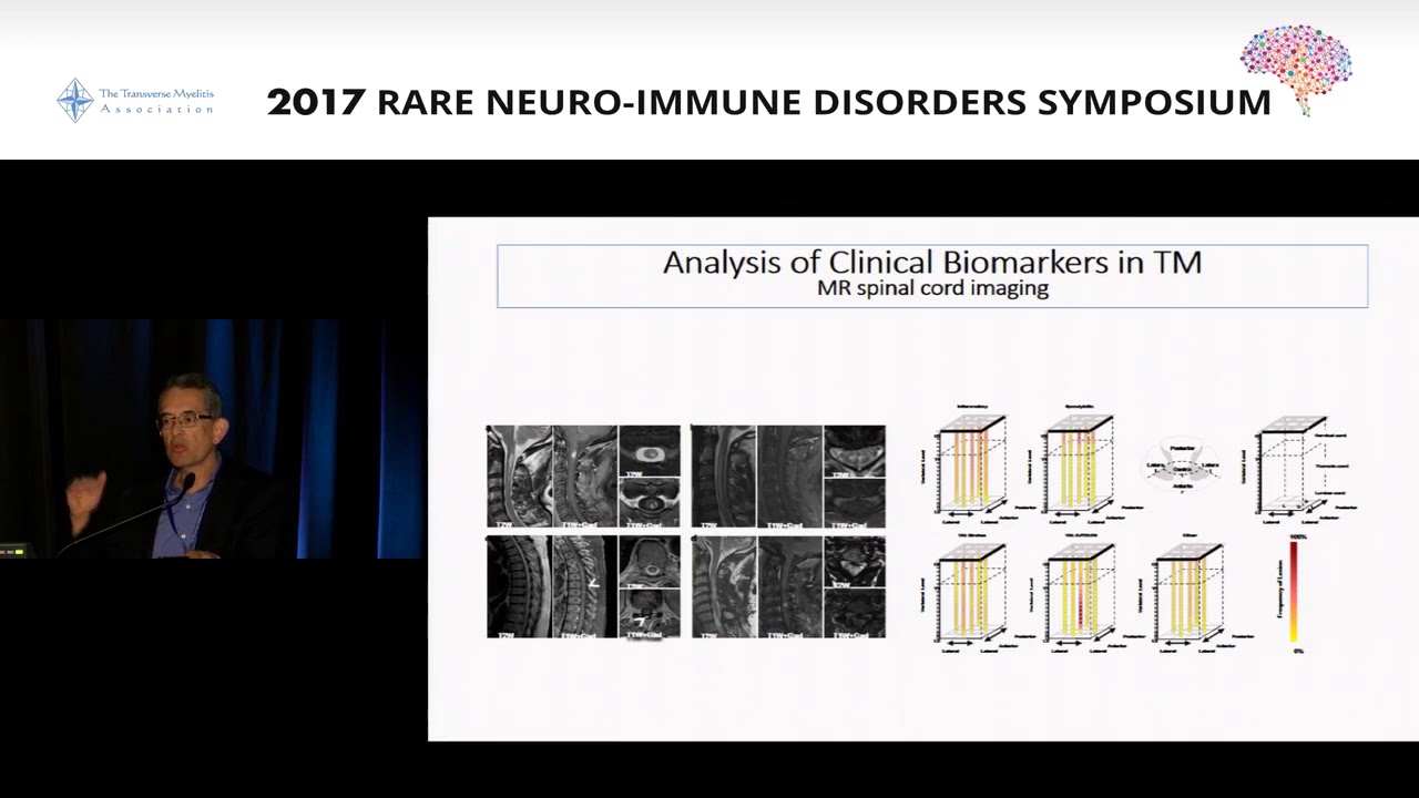 Improving certainty of a myelitis diagnosis