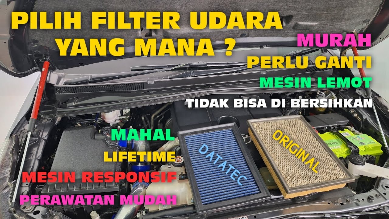 FILTER UDARA INNOVA REBORN DATATEC ATAU ORIGINAL ? MANA YANG TERBAIK