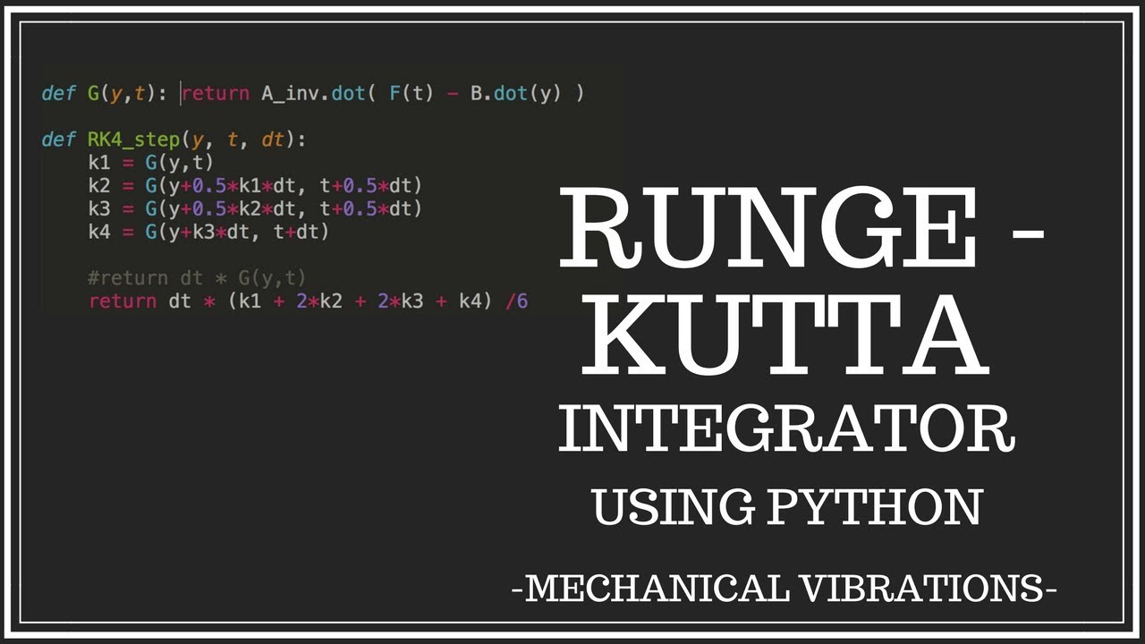 Реализация интегратора Рунге-Кутты 4-го порядка с использованием Python