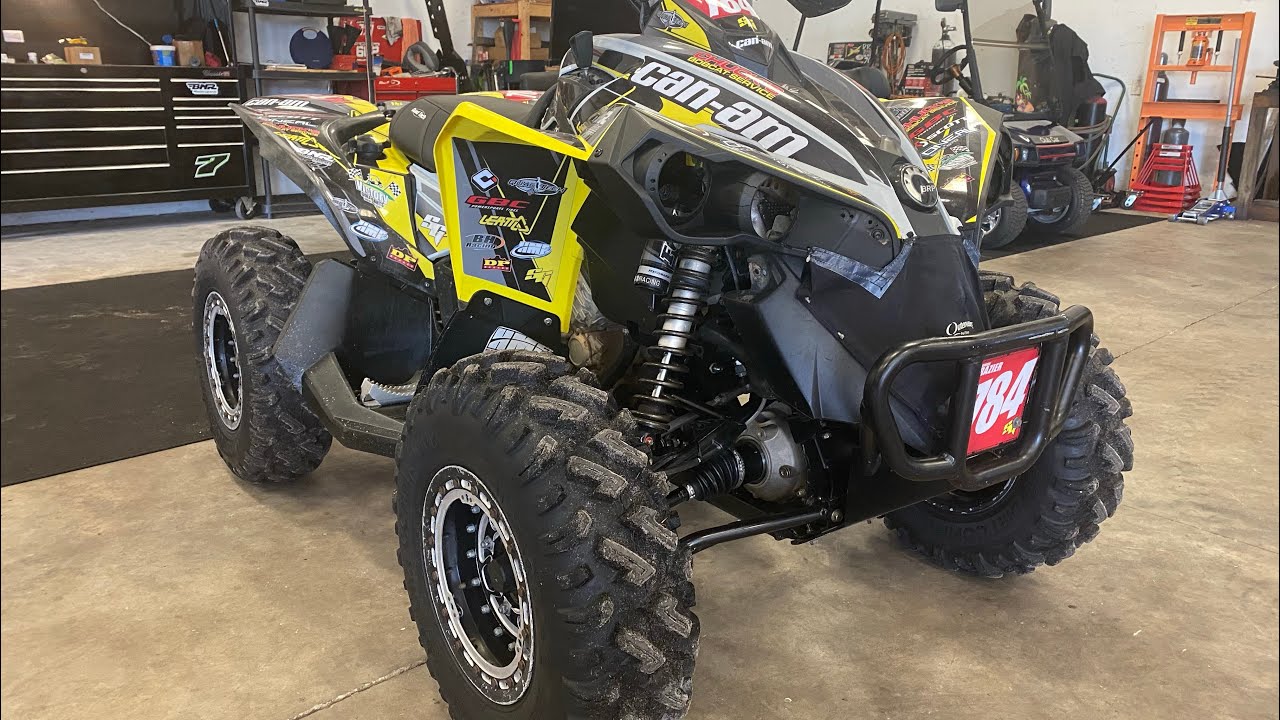 GNCC pro 4x4 racer Brandon Frazier rides the can am renegade for the first time after frame gussets!