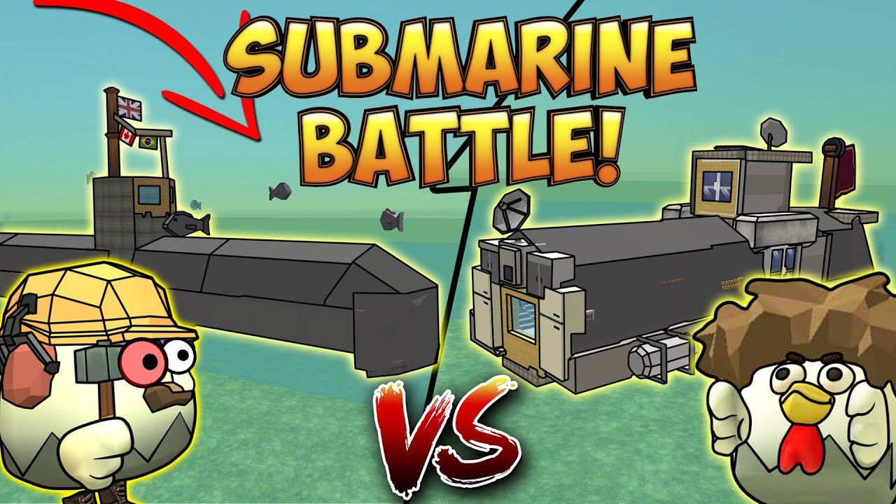 SUBMARINE BATTLE CHICKEN GUN! Подводные лодки Чикен Ган