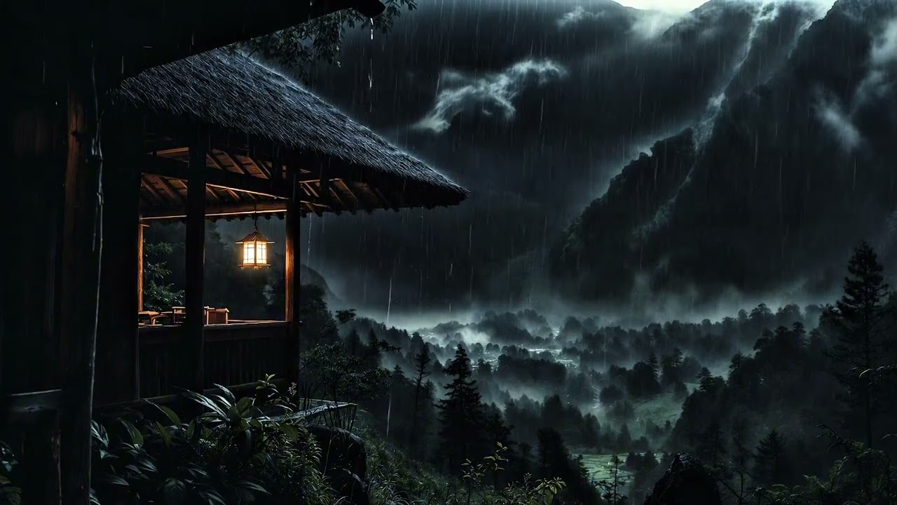 Heavy rain and thunder in Japan 🌧️ 5 Hours | relaxing | sleep sounds
