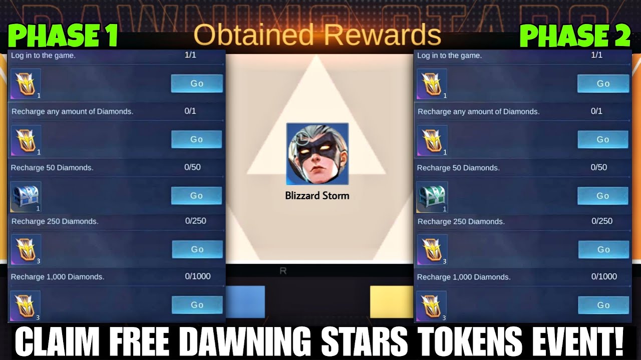 NEW UPDATE CLAIM FREE 60X DAWNING STARS TOKENS EVENT AND GET FREE SKINS AND DAWNING REWARDS GIFTS!