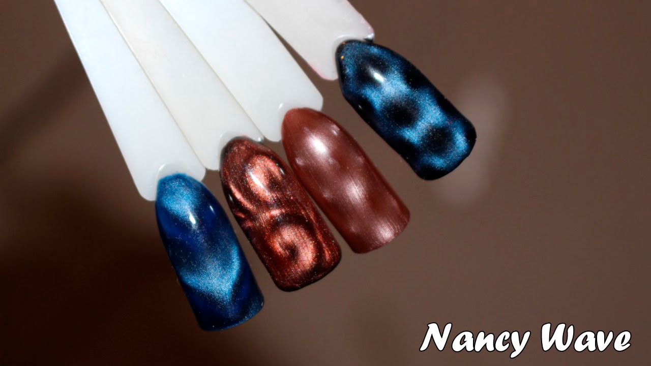 Гель лак Кошачий глаз : магнитная ручка для гель лака | Magnetic nail polish designs: Magnetic pen