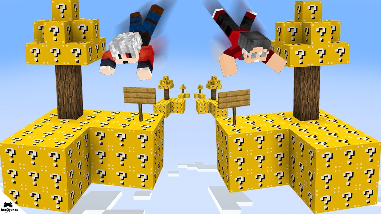 MİNECRAFT DÜŞEN SKYBLOCK ŞANS BLOKLARI