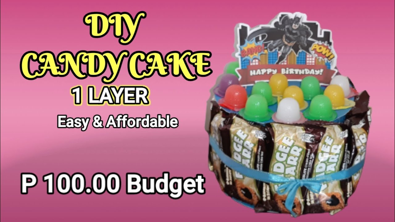 Murang DIY Candy Cake | 100 Budget may pang Regalo ka na sa mga Bata | DIY CANDY TOWER 1 LAYER